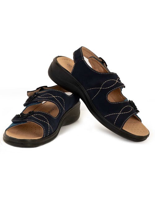 Navy Touch Close Sandal