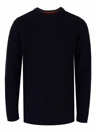 Crew Neck Fisherman Rib Jumper