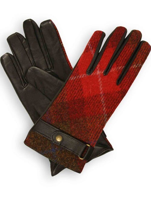 Check Harris Tweed Gloves