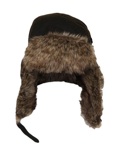 Fur Trimmed Trapper Hat