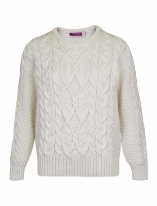 Ecru Aran Wool Jumper