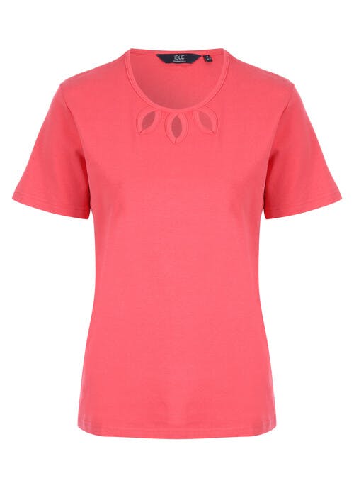 Coral Keyhole T Shirt