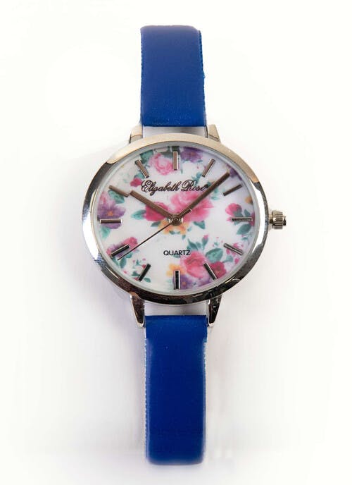 Blue Floral Watch
