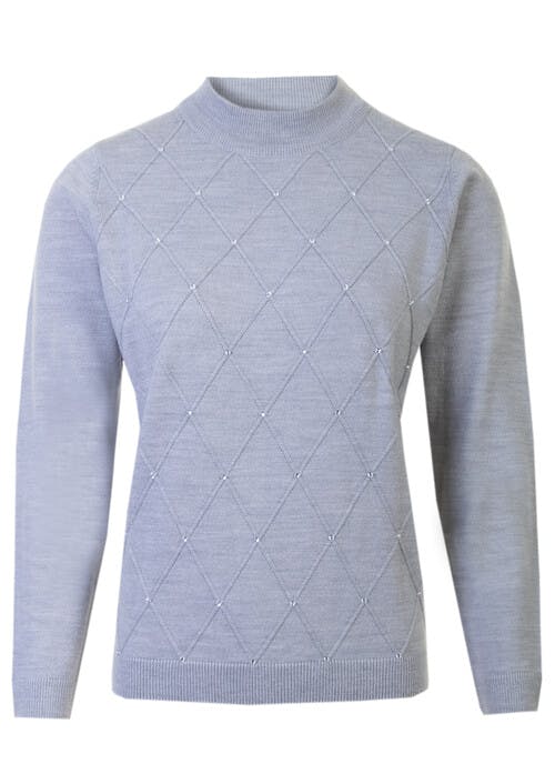 Grey Marl Turtle Neck Sweater. 
