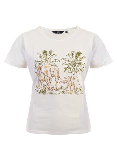 Ivory Print T Shirt