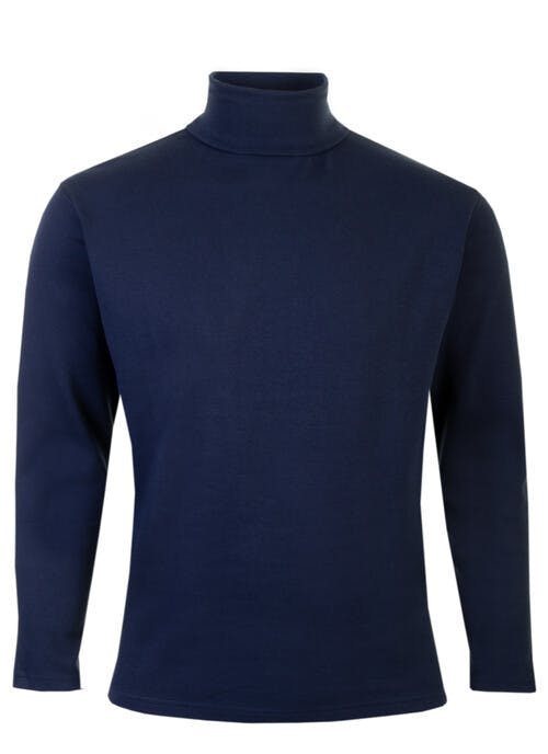 Navy Roll Neck Top | EWM