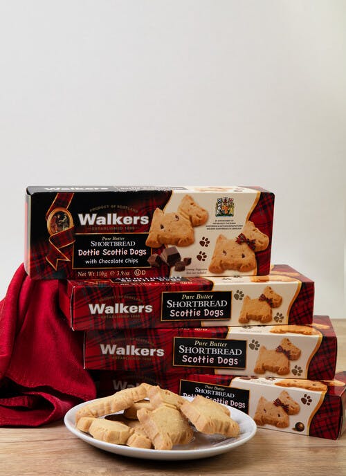 Walkers Shortbread & Chocolate Chip Scottie Dogs 4 Pack