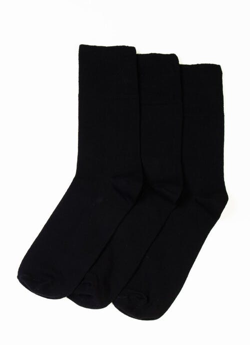 3 Pack Black Socks