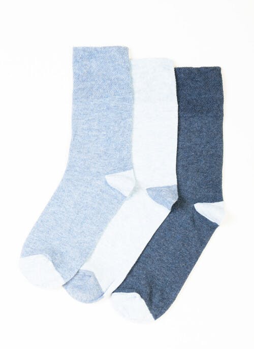 3 Pack Blue Socks
