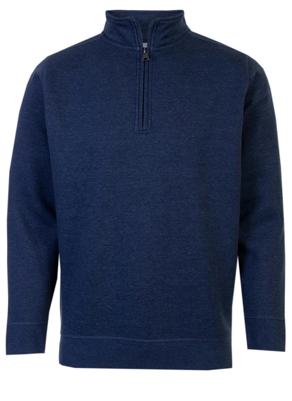 Navy Zip Neck Sweatshirt | EWM