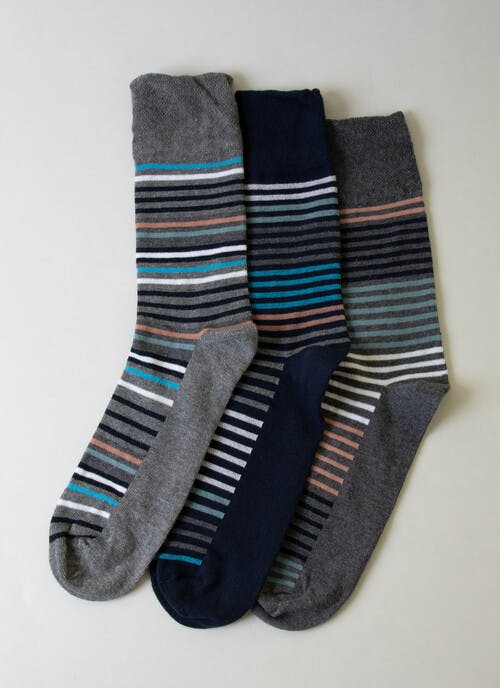 3 Pack Grey Socks