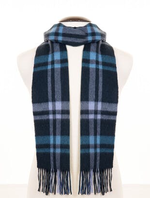 Pure Wool Check Scarf