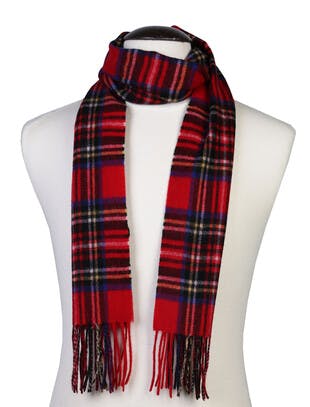 Pure Wool Check Scarf
