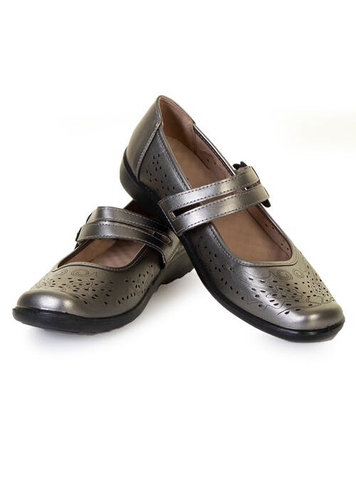 Pewter Mary Jane Shoes