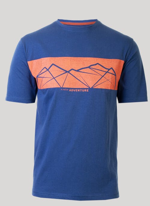  Blue Graphic Print T Shirt