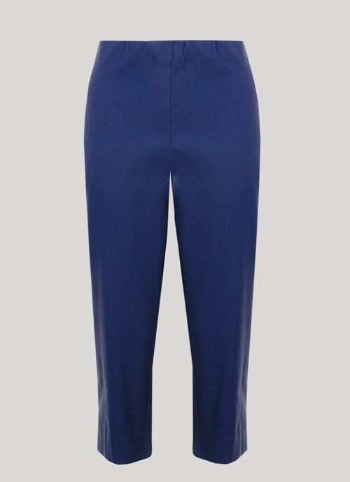 Navy Bengaline Cropped Trouser