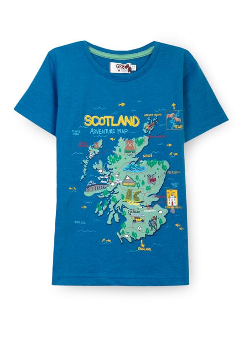 Bright Blue T-Shirt MAP SCOTLAND