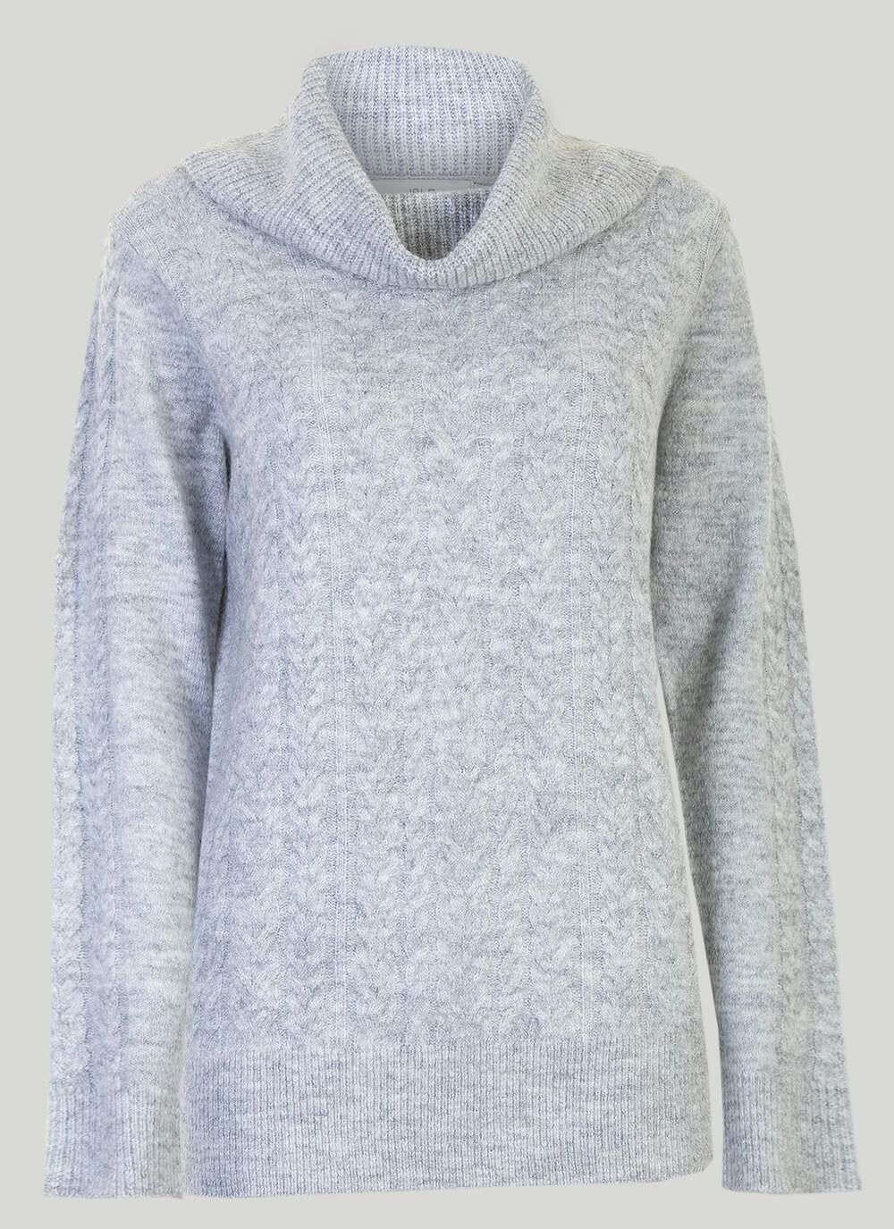 Grey cowl neck on sale jumper