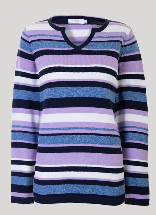 Purple Stripe Cotton Jumper