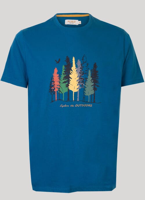 Teal Graphic Print T-Shirt