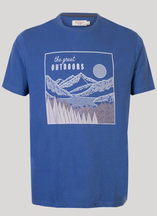 Blue Graphic Print T-Shirt