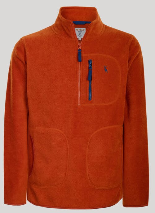 Orange Half Zip Fleece