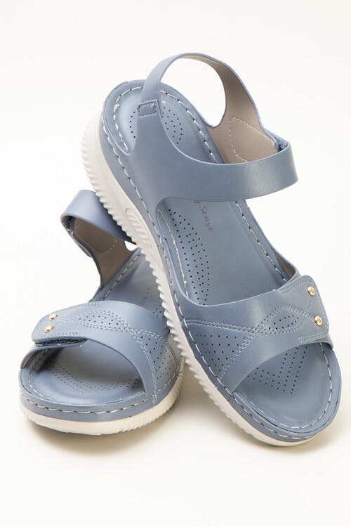 Blue Sport Wedge Sandal