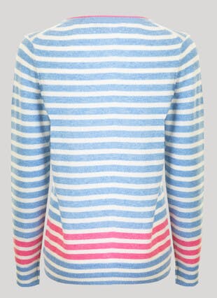 Cashmere Stripe Crew Neck Jumper