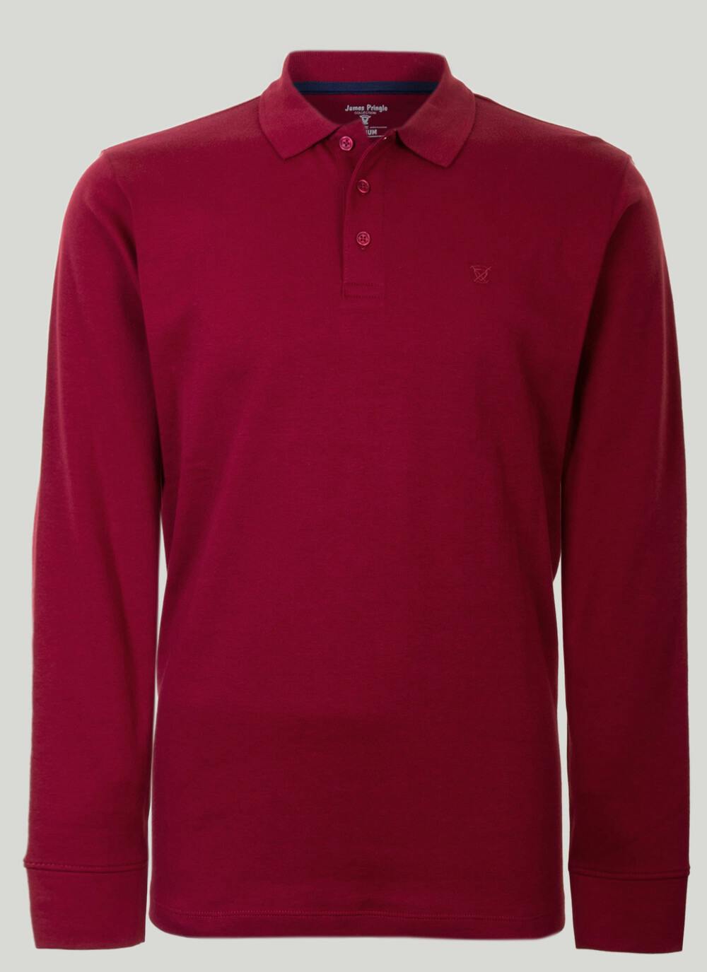 Red Long Sleeve Polo Top | EWM