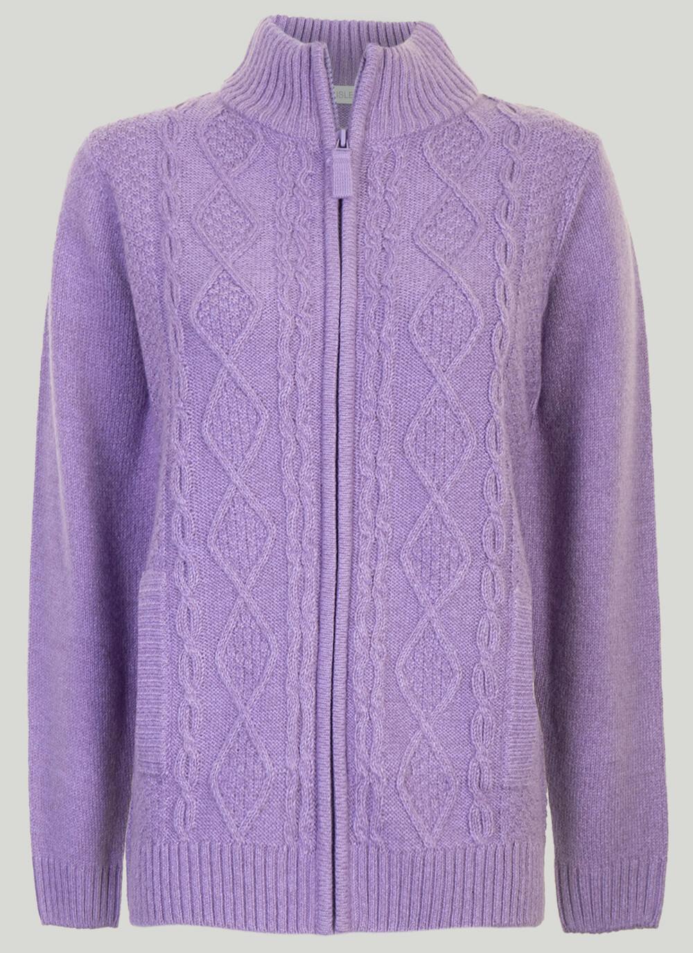 トップス HUMAN MADE Zip-Up Cardigan purple HUMAN MADE Zip-Up Cardigan purple