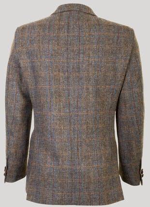 Bute Brown Overcheck HARRIS TWEED® Men's Jacket