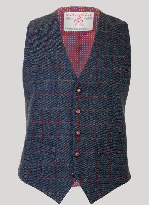 Skye Blue Overcheck HARRIS TWEED® Waistcoat