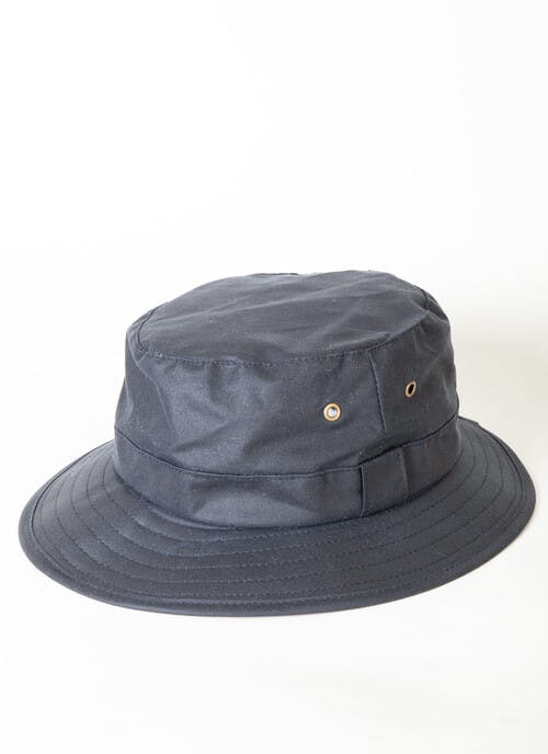 Navy Fisherman's Wax Hat 