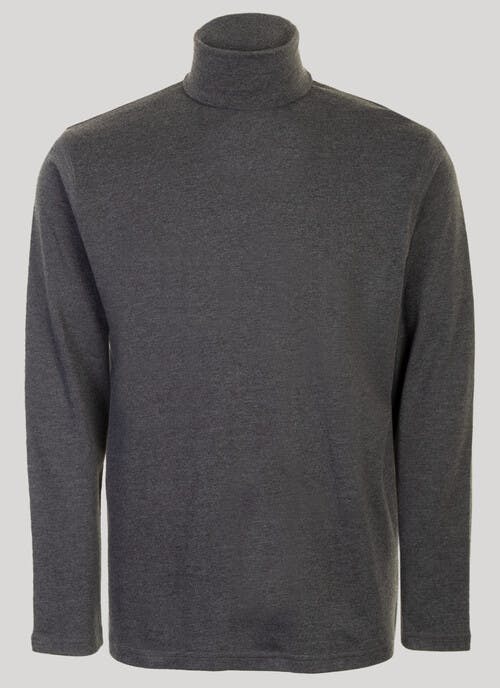 Charcoal Roll Neck Jersey Top