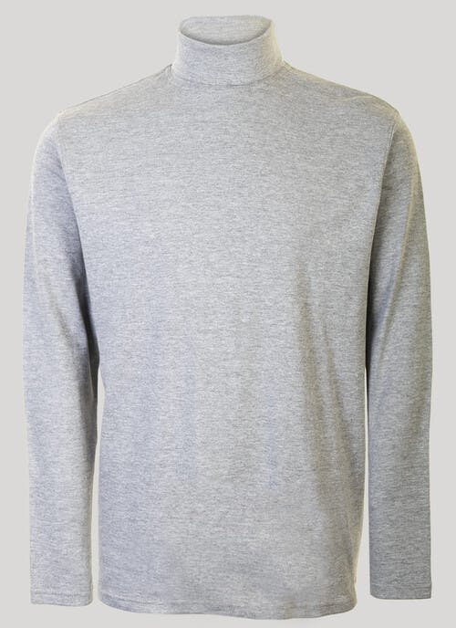 Grey Roll Neck Jersey Top