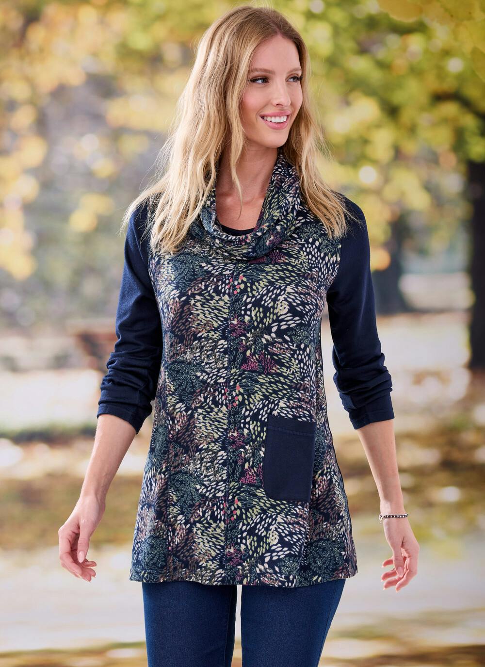 Print Tunic and Scarf | EWM