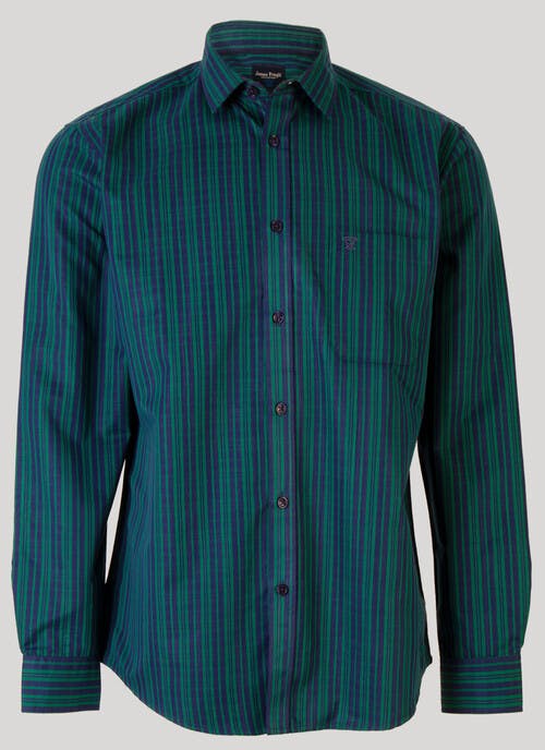 Green Long Sleeve Check Shirt 