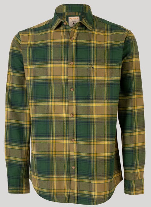 Green Flannel Check Shirt 