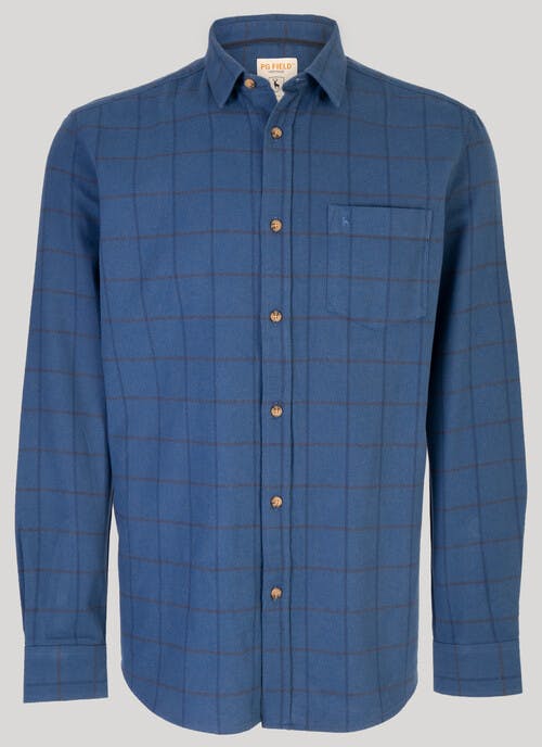 Blue Overcheck Shirt