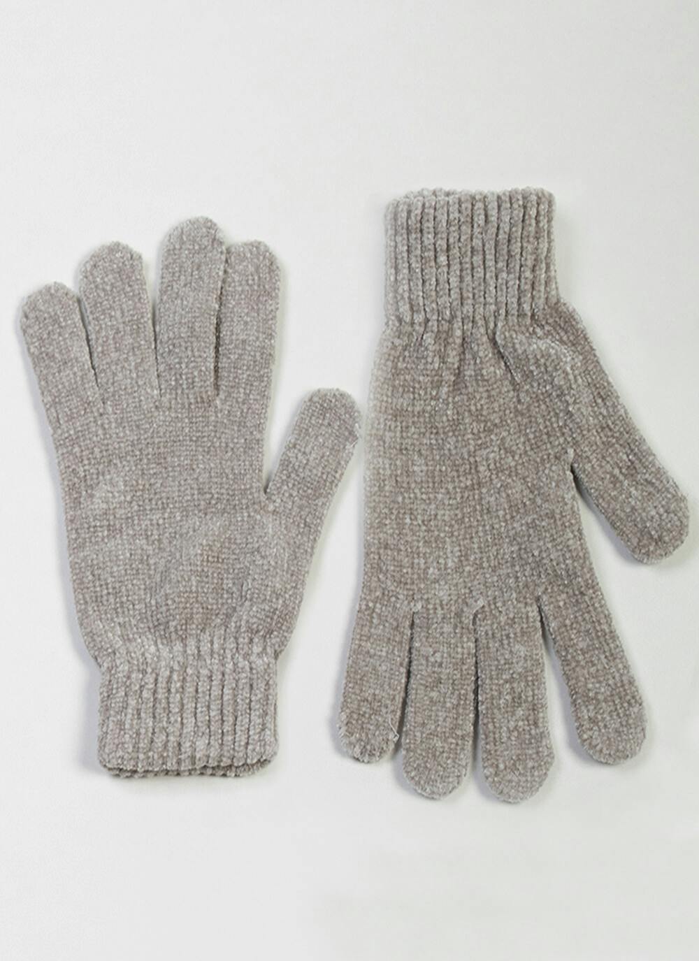 Grey Chenille Gloves | EWM