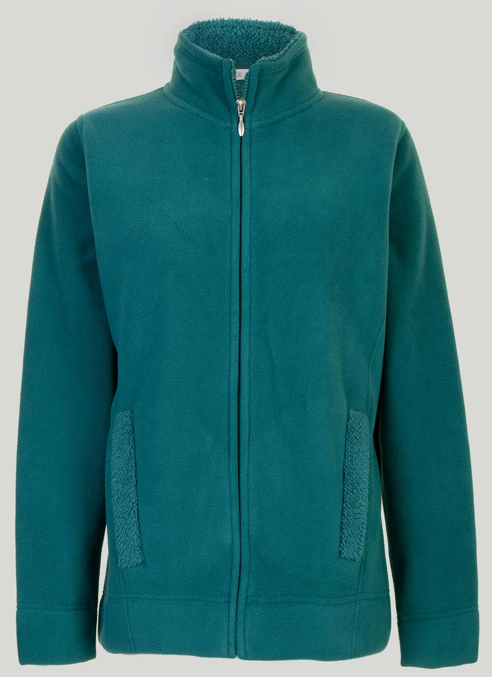 turquoise fleece jacket