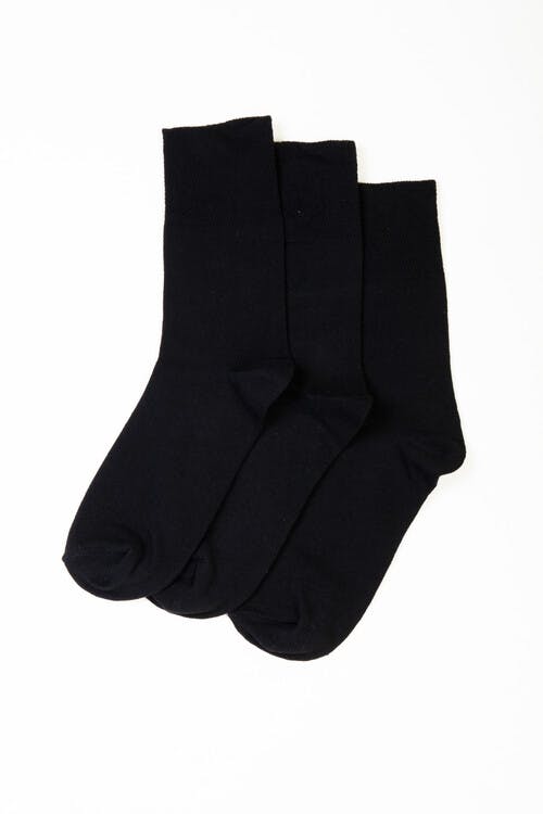 3 Pack Black Socks