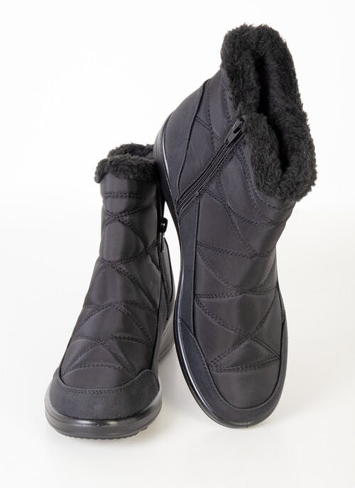Black Quilted Boot