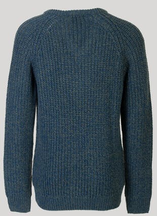 V Neck Fisherman Rib Jumper
