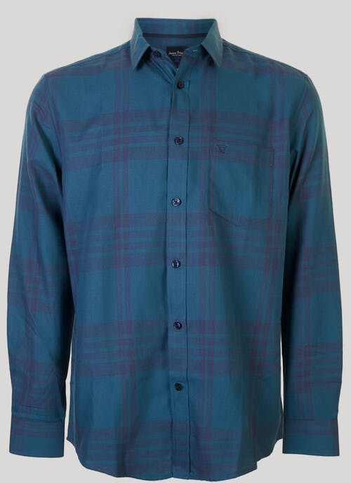 Blue Long Sleeve Check Shirt