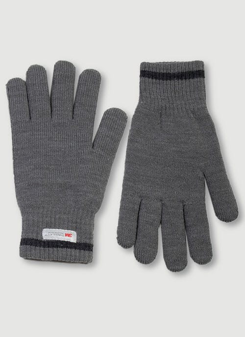 Grey Thinsulate Knitted Gloves 