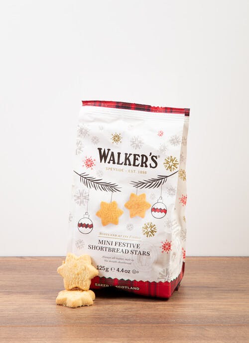 Walkers Mini Festive Stars Shortbread Bag EWM