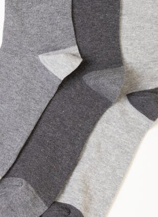3 Pack Grey Socks