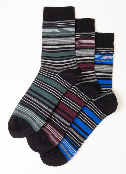 3 Pack Stripe Socks