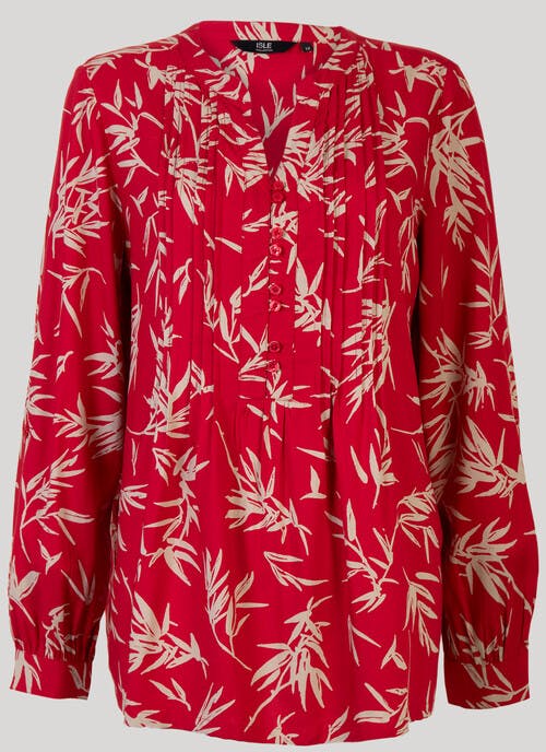 Red Printed Blouse